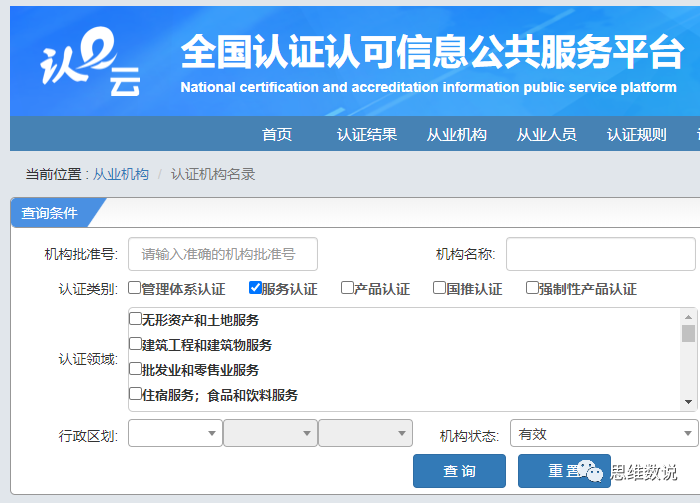  服务认证资质审批要求、人员注册对照
